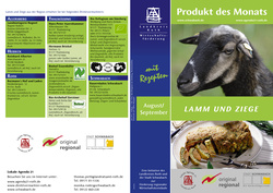 Lamm und Ziege aus der Region sind „Produkt des Monats“ August / September“