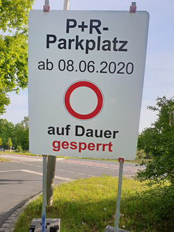 Parkplatz Bauernfeindstraße wird geschlossen