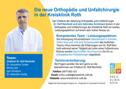 Dr. med. Rolf Reinhold neuer Chef der Orthopädie und Unfallchirurgie