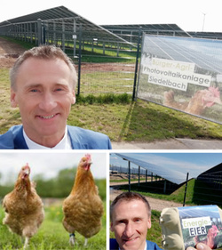SPD Stadtrat Dieter Goldmann berichtet:  Energiewende macht Hühner glücklich