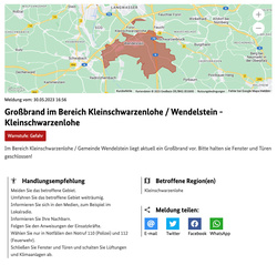 Gefahrenmeldung – aufgehoben! Großbrand im Bereich Kleinschwarzenlohe / Wendelstein