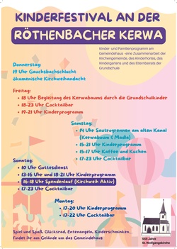 Kinderfestival an der Röthenbacher Kerwa vom 6.7.-10.7.2023