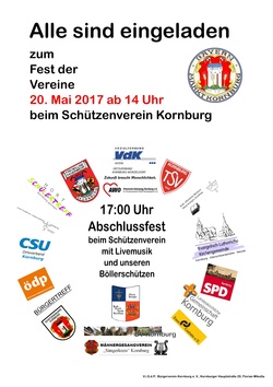 Fest der Vereine am 20. Mai 2017 in Kornburg
