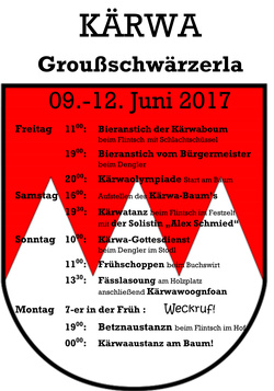 Kärwa in Großschwarzenlohe 2017 vom 9.6. bis 12.6.2017