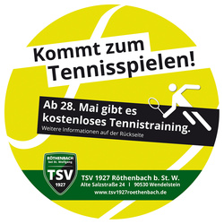 Kostenloses Tennisspielen beim TSV Röthenbach!