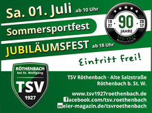 Sportfest & 90 jähriges Jubiläum des TSV Röthenbach St. W.