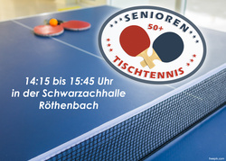 Senioren-Tischtennis 50+ in der Schwarzachhalle