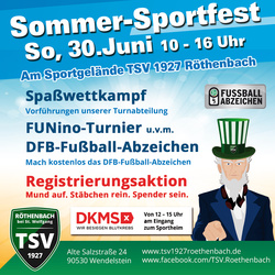 Einladung zum Sommer-Sportfest des TSV Röthenbach b. St. Wolfgang
