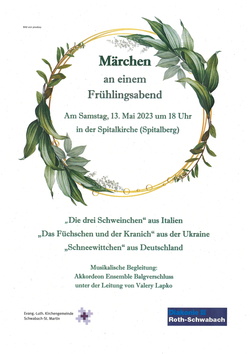 Märchen an einem Frühlingsabend in der Spitalkirche Schwabach